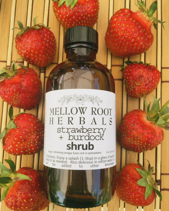 Strawberry + Burdock Shrub