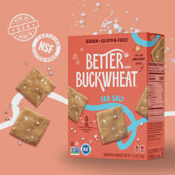 Better with Buckwheat Sea Salt Crackers